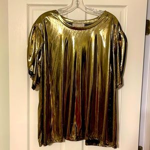 Plus Size Metallic Top